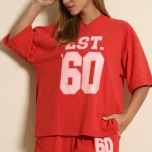 חליפת שרוול קצר 60 אדומה