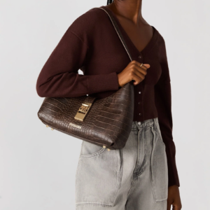 תיק צד לנשים BOVIE-A בחום זהב