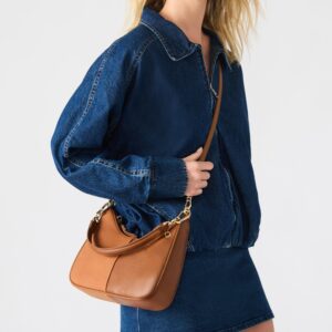 תיק צד לנשים BSHI בחום זהב