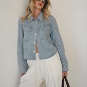 מכופתרת ג׳ינס פסים NORA ANTIGO 60194