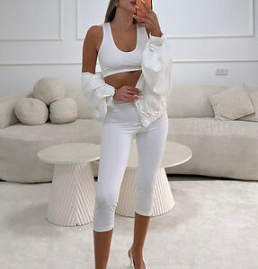 סט טריפל ספורטיבי לבן