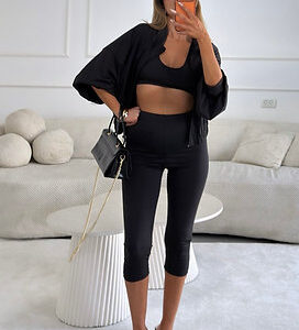 סט טריפל ספורטיבי שחור