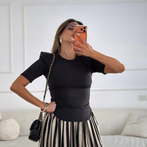 חולצה כריות שחור