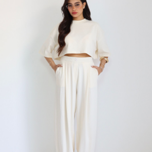 חליפת רוגבי מחויטת לבן