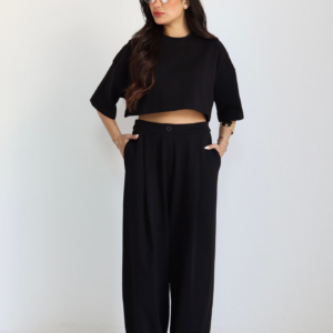 חליפת רוגבי מחויטת שחור