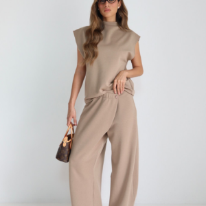 חליפת מכנס אלכסון חום