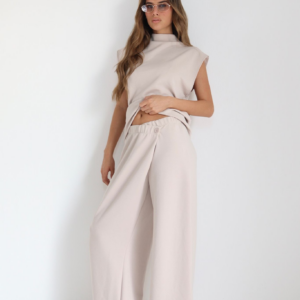 חליפת מכנס אלכסון בז