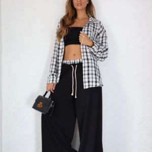 BOMBES חליפת 3 חלקים משבצות שחור