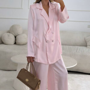 חליפה סאטן ליאן ורוד