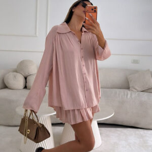 חליפה שורט לילך פודרה