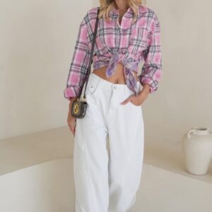 מכופתרת DOUBLE SQUARE ורוד ANTIGO 60182